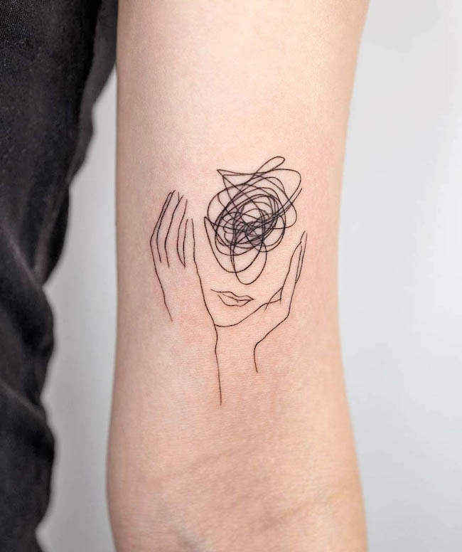 Tatuaggio Overthink overfeel di @pauline.tattoo