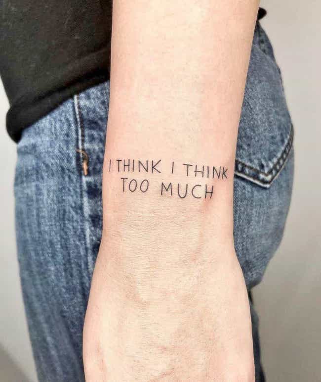 Tatuaggio per i sovrappensieri di @michilove
