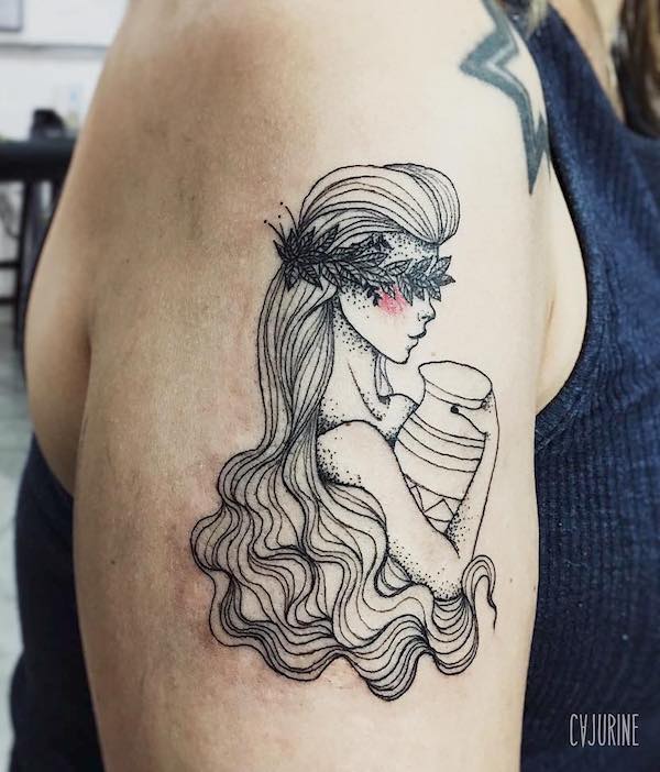 Vedere dal cuore - un tatuaggio significativo sulla manica di @cajurine