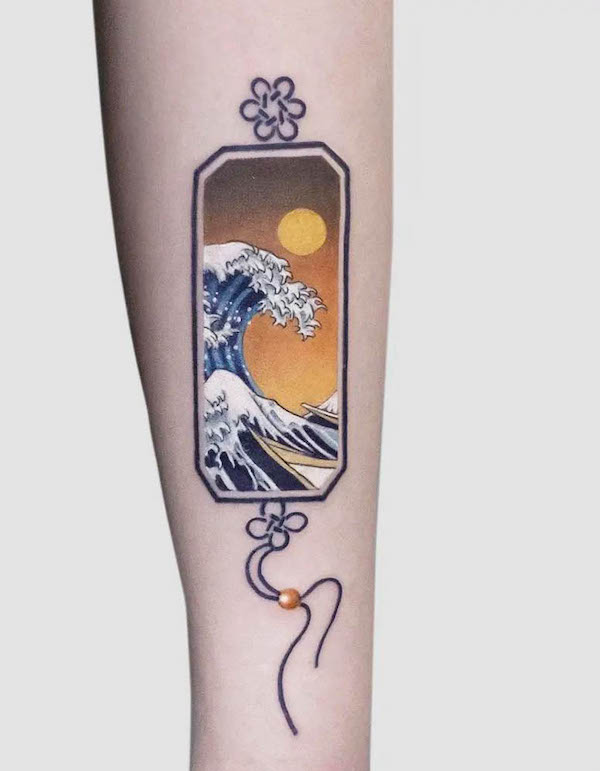 Tatuaggio giapponese Ukiyo-e omamori di @newtattoo_17